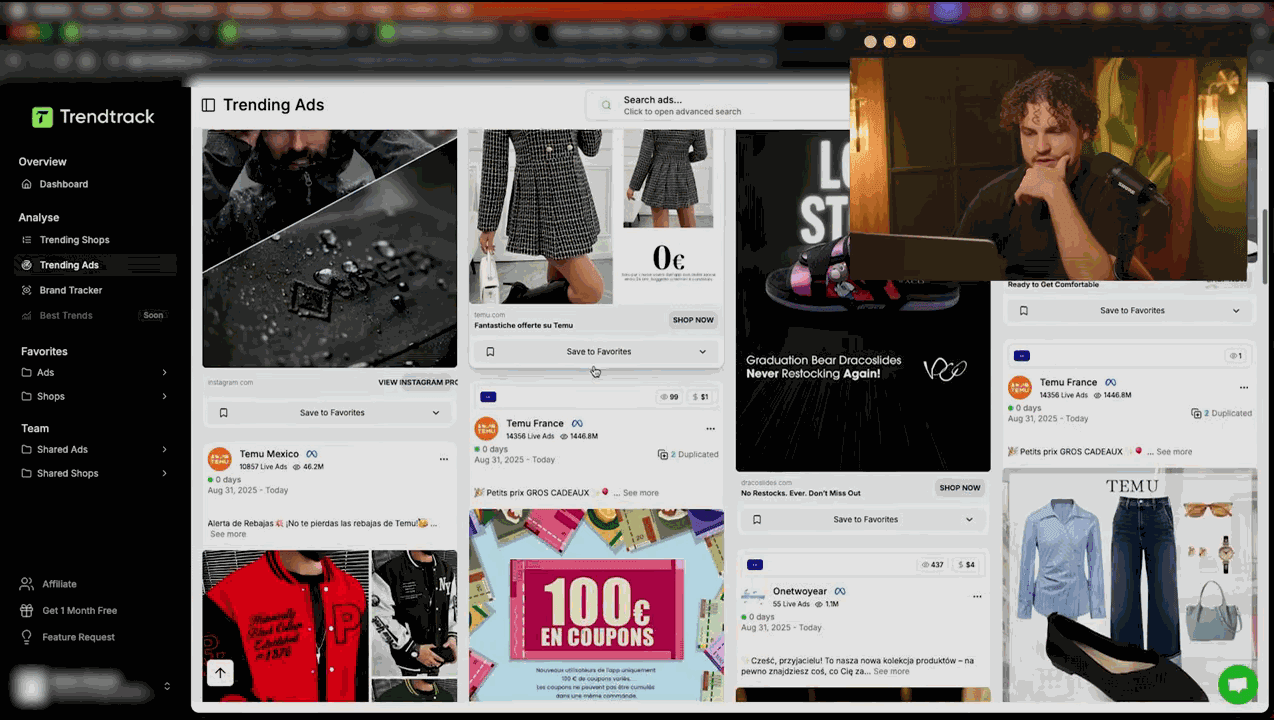 How to Analyze Winning Ad Creatives with TrendTrack