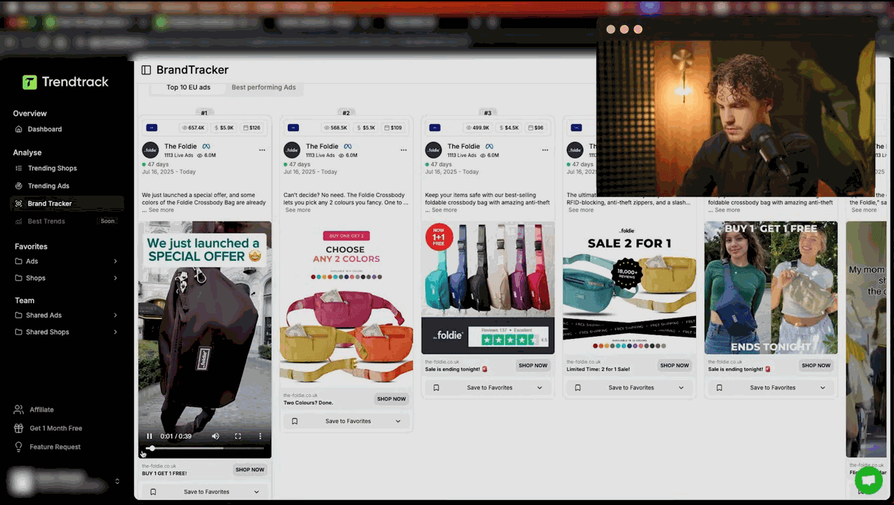 TrendTrack Brand Tracker: Spy on Competitors Daily